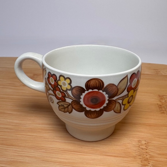 Set of 4 Myott “Festival” Ironstone Mugs • Retro 70s Floral England 🌼🍂✨ - Picture 8 of 8